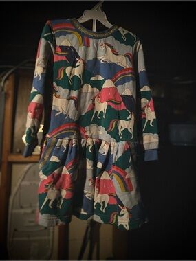 Unicorn Rainbow Sweatshirt Dress